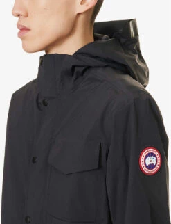 Canada Goose Nanaimo Funnel-neck Shell Hooded Jacket -Selfidges Launches R04117745 BLACK ALT04