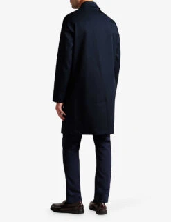 Ted Baker Capel Check-lined Stretch-cotton Coat -Selfidges Launches R04121867 NAVY ALT03