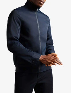 Ted Baker Arzona High-neck Woven Bomber Jacket -Selfidges Launches R04121878 NAVY ALT02