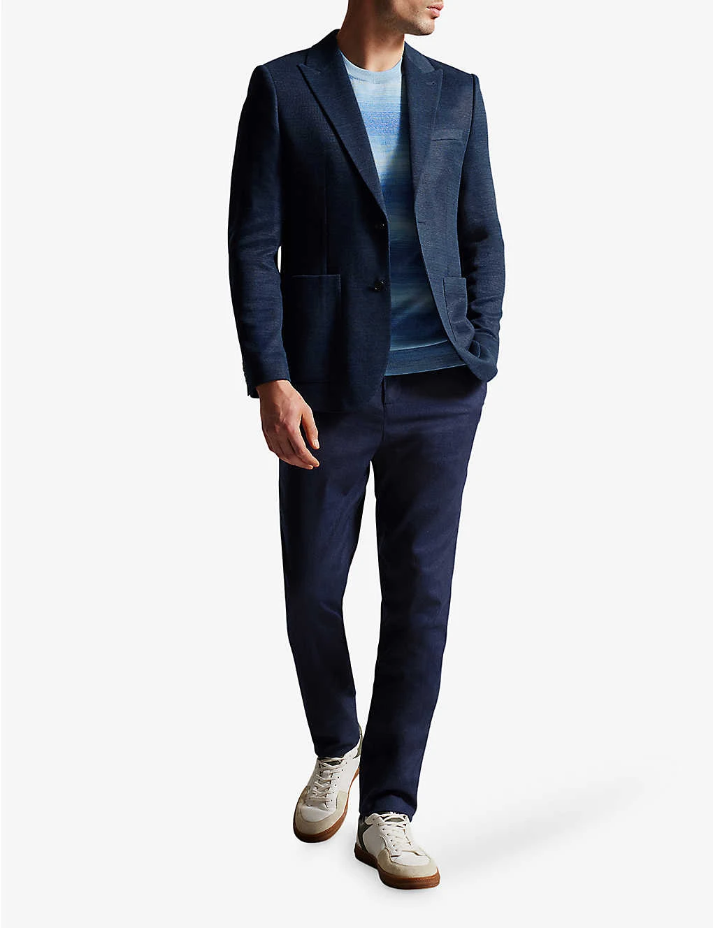 Ted Baker Single-breasted Slim-fit Cotton-jersey Blazer 4 Ted Baker Single-breasted Slim-fit Cotton-jersey Blazer - Image 2