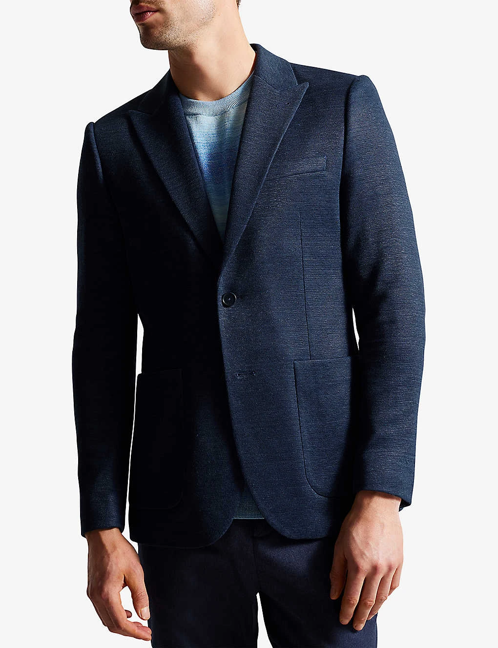 Ted Baker Single-breasted Slim-fit Cotton-jersey Blazer 5 Ted Baker Single-breasted Slim-fit Cotton-jersey Blazer - Image 3
