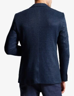 Ted Baker Single-breasted Slim-fit Cotton-jersey Blazer 9 Ted Baker Single-breasted Slim-fit Cotton-jersey Blazer -Selfidges Launches R04122386 NAVY ALT03