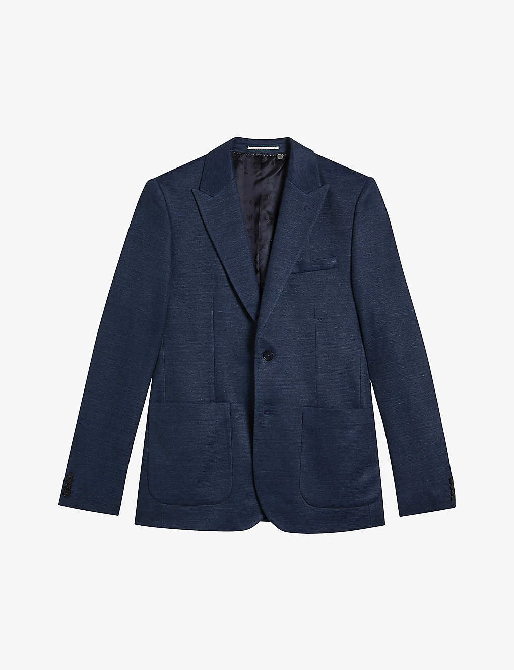 Ted Baker Single-breasted Slim-fit Cotton-jersey Blazer 3 Ted Baker Single-breasted Slim-fit Cotton-jersey Blazer