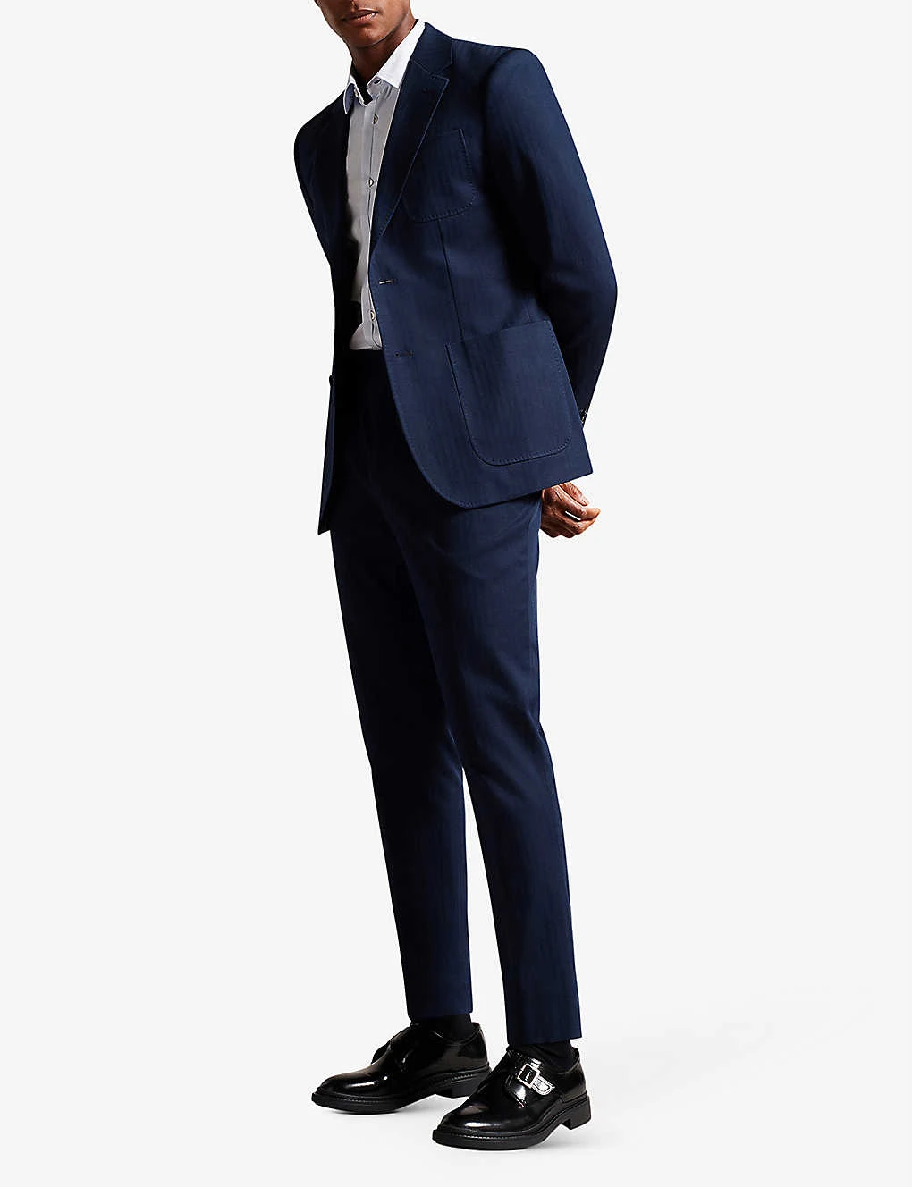 Ted Baker Shakerj Slim-fit Striped Cotton And Linen-blend Jacket 4 Ted Baker Shakerj Slim-fit Striped Cotton And Linen-blend Jacket - Image 2