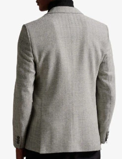 Ted Baker Luccaj Slim-fit Wool Jacket -Selfidges Launches R04122389 GREY ALT03