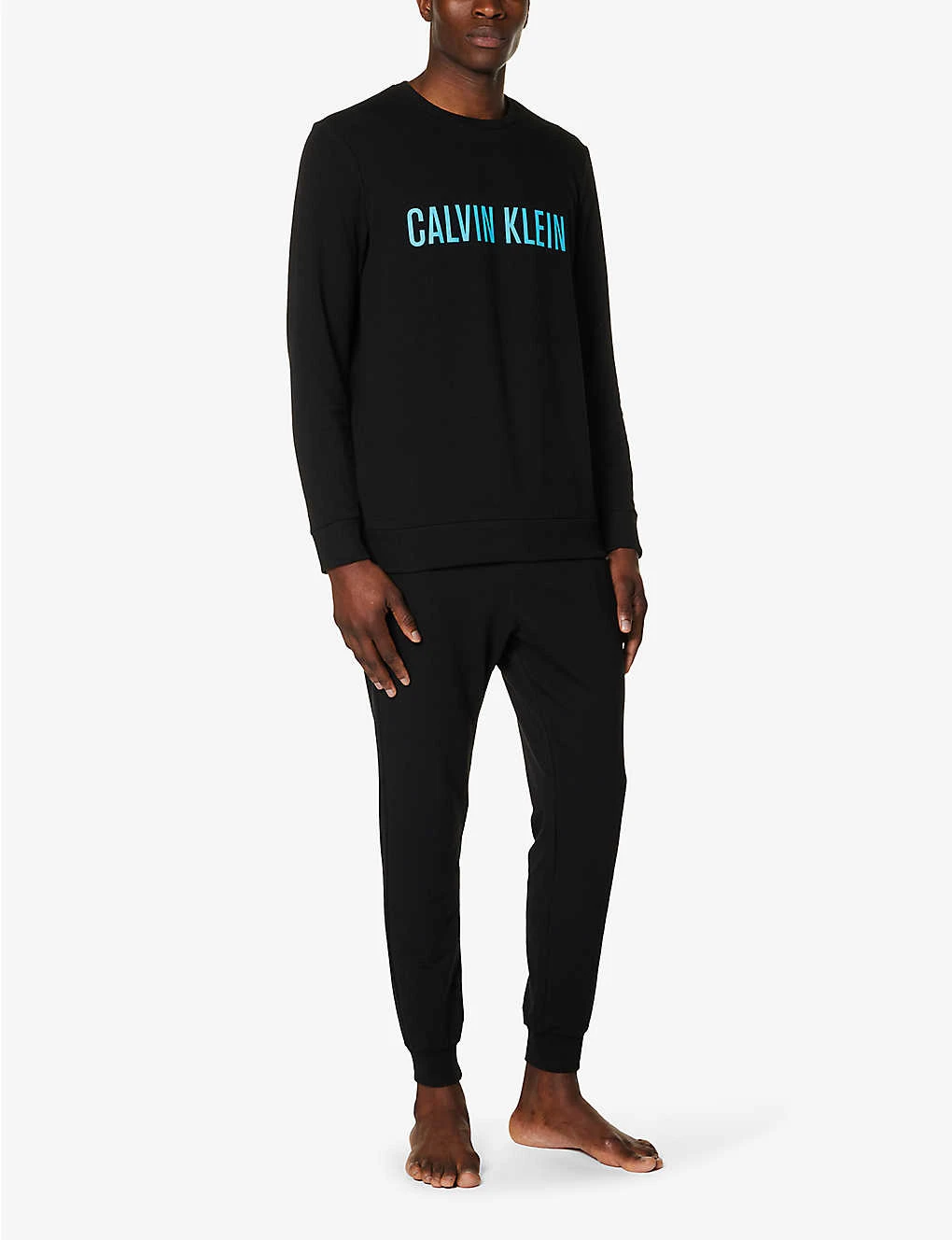 Calvin Klein Branded-waistband Tapered-leg Cotton-blend Jogging Bottoms 4 Calvin Klein Branded-waistband Tapered-leg Cotton-blend Jogging Bottoms - Image 2