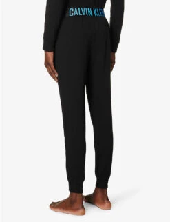 Calvin Klein Branded-waistband Tapered-leg Cotton-blend Jogging Bottoms 10 Calvin Klein Branded-waistband Tapered-leg Cotton-blend Jogging Bottoms -Selfidges Launches R04123663 BLACKSIGNATUREBLUE ALT03