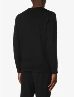Calvin Klein Brand-print Relaxed-fit Cotton-blend Sweatshirt 10 Calvin Klein Brand-print Relaxed-fit Cotton-blend Sweatshirt -Selfidges Launches R04123670 BLACKSIGNATUREBLUE ALT03