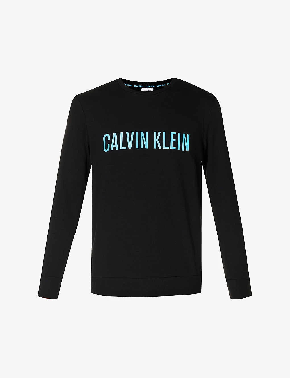 Calvin Klein Brand-print Relaxed-fit Cotton-blend Sweatshirt 3 Calvin Klein Brand-print Relaxed-fit Cotton-blend Sweatshirt