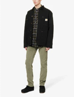 FRAME L’homme Slim-fit Straight-leg Stretch-woven Trousers 9 FRAME L’homme Slim-fit Straight-leg Stretch-woven Trousers -Selfidges Launches R04124661 WASHEDMILITARY ALT01