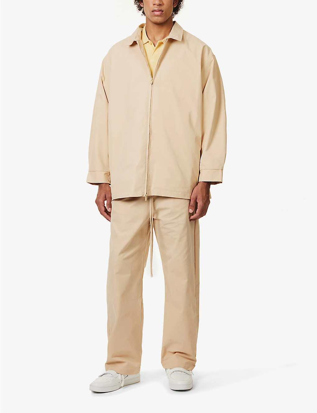 ESSENTIALS Brand-patch Spread-collar Cotton-blend Jacket 4 ESSENTIALS Brand-patch Spread-collar Cotton-blend Jacket - Image 2