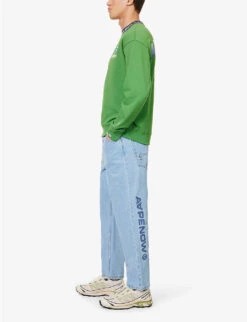 Logo-embellished Brand-tab Regular-fit Jeans -Selfidges Launches R04127071 BLUE ALT01