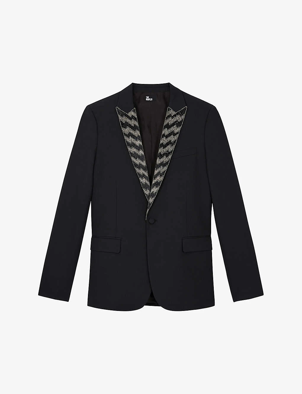 THE KOOPLES Embroidered-collar Single-breasted Woven Blazer 3 THE KOOPLES Embroidered-collar Single-breasted Woven Blazer