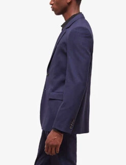 THE KOOPLES Houndstooth Single-breasted Stretch-wool Blazer -Selfidges Launches R04127921 BLA27 ALT02