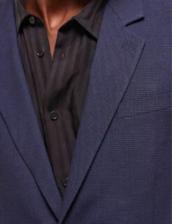 THE KOOPLES Houndstooth Single-breasted Stretch-wool Blazer -Selfidges Launches R04127921 BLA27 ALT04