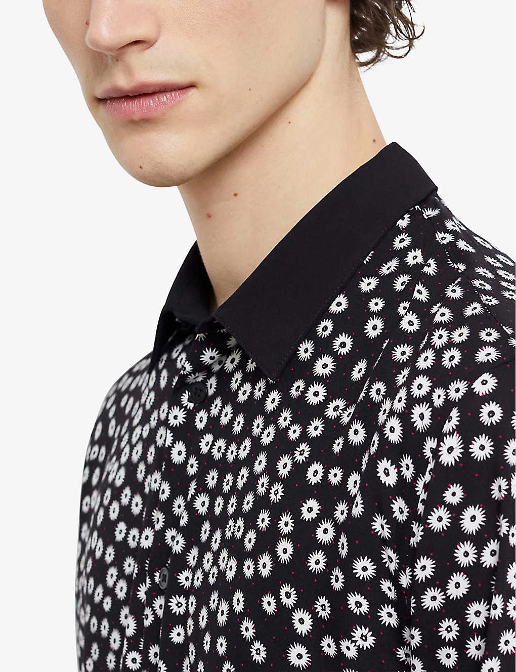 THE KOOPLES Abstract-print Contrast-collar Woven Shirt 7 THE KOOPLES Abstract-print Contrast-collar Woven Shirt - Image 5