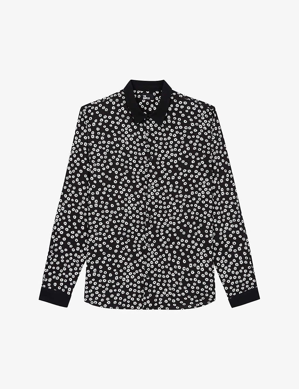 THE KOOPLES Abstract-print Contrast-collar Woven Shirt 3 THE KOOPLES Abstract-print Contrast-collar Woven Shirt