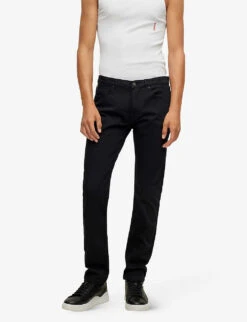 Hugo Slim-fit Mid-rise Stretch-cotton Jeans 9 Hugo Slim-fit Mid-rise Stretch-cotton Jeans -Selfidges Launches R04128668 BLACK ALT02