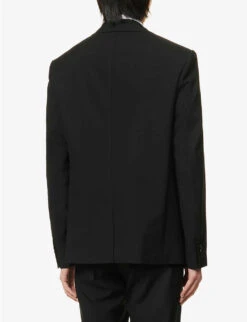 Bottega Veneta Notched-lapel Single-breasted Wool Blazer -Selfidges Launches R04129500 BLACK ALT03