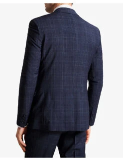 Ted Baker Chesijs Check-pattern Single-breasted Wool Jacket -Selfidges Launches R04129696 NAVY ALT03