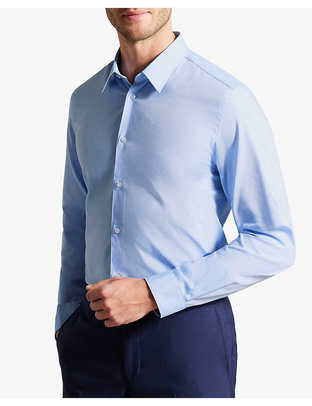 Ted Baker Newtss Long-sleeved Slim-fit Cotton Shirt 5 Ted Baker Newtss Long-sleeved Slim-fit Cotton Shirt - Image 3