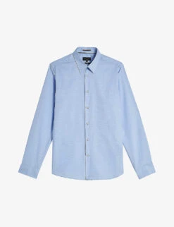 Ted Baker Newtss Long-sleeved Slim-fit Cotton Shirt