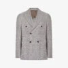 Reiss Angel Slim-fit Double-breasted Linen Blazer -Selfidges Launches R04130431 OATMEALMELANGE M