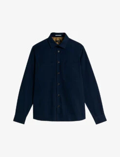 Ted Baker Almur Relaxed-fit Brushed Cotton-twill Overshirt