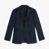 Ted Baker Cromjs Check-pattern Stretch Wool-blend Jacket -Selfidges Launches R04131834 NAVY M