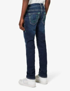 True Religion Rocco Tapered-leg Regular-fit Stretch-denim Jeans -Selfidges Launches R04134915 RHODEDARKWASH ALT03