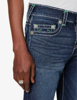 True Religion Rocco Tapered-leg Regular-fit Stretch-denim Jeans -Selfidges Launches R04134915 RHODEDARKWASH ALT04