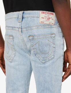 True Religion Ultra Skinny Distressed Tapered-leg Slim-fit Stretch-denim Jeans -Selfidges Launches R04134918 HAMILTONCOVELIGHTRIPS ALT04