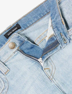 True Religion Ultra Skinny Distressed Tapered-leg Slim-fit Stretch-denim Jeans -Selfidges Launches R04134918 HAMILTONCOVELIGHTRIPS ALT06