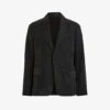AllSaints Alfawn Textured Relaxed-fit Cotton-linen Blend Blazer