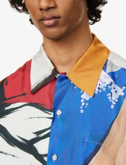 Bally Retro Graphic-print Regular-fit Silk Shirt -Selfidges Launches R04135742 MULTICOLOR ALT04