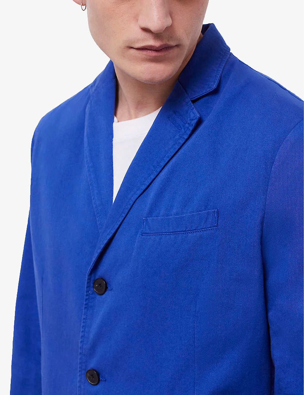 THE KOOPLES Notched-lapels Single-breasted Cotton Jacket 7 THE KOOPLES Notched-lapels Single-breasted Cotton Jacket - Image 5