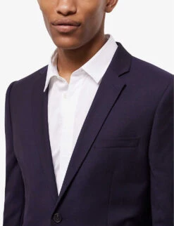 THE KOOPLES Notched-lapels Single-breasted Wool Suit Jacket 11 THE KOOPLES Notched-lapels Single-breasted Wool Suit Jacket -Selfidges Launches R04137098 NAV01 ALT04