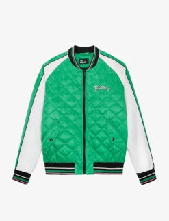 THE KOOPLES Logo-embroidered Quilted Woven Bomber Jacket