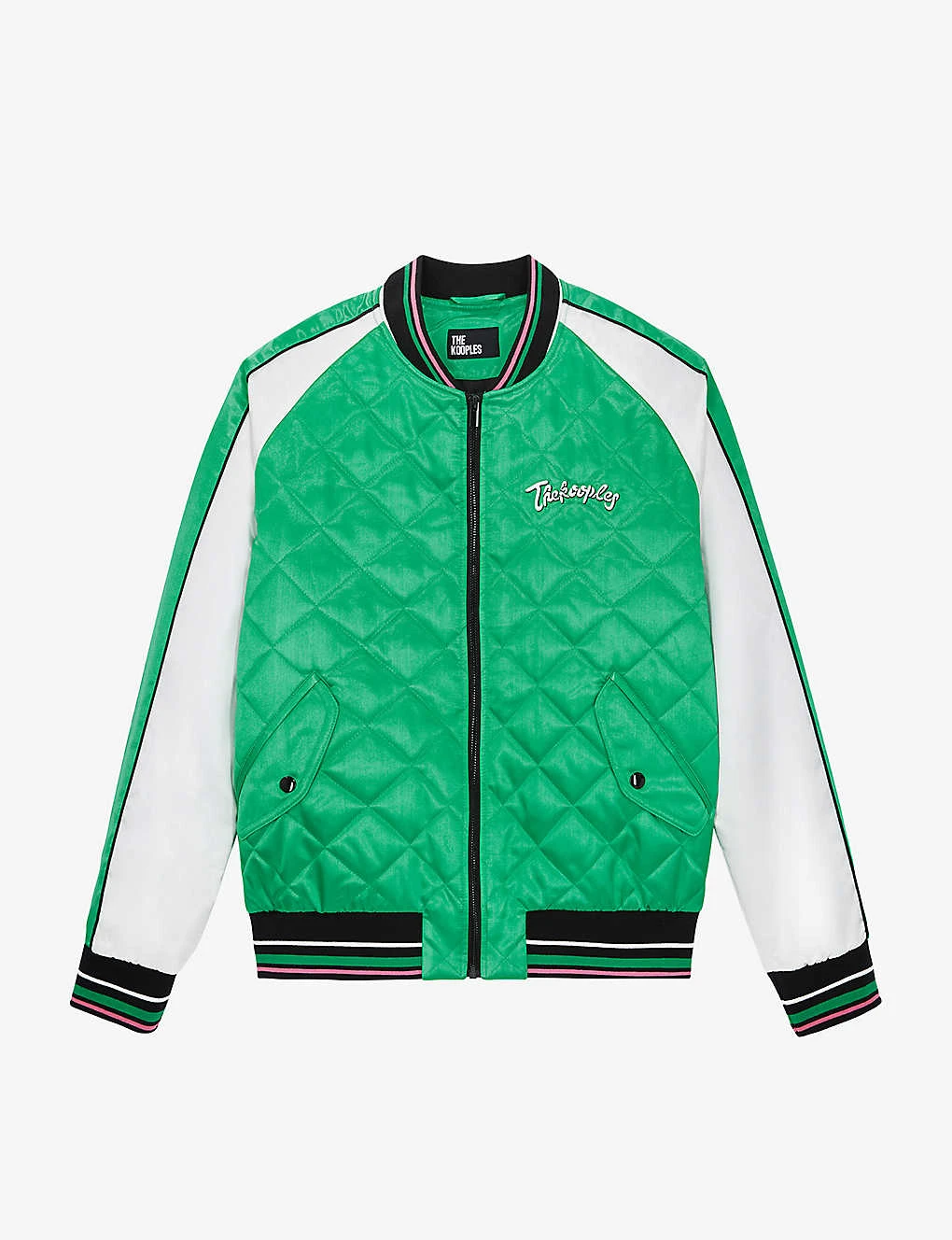 THE KOOPLES Logo-embroidered Quilted Woven Bomber Jacket 3 THE KOOPLES Logo-embroidered Quilted Woven Bomber Jacket