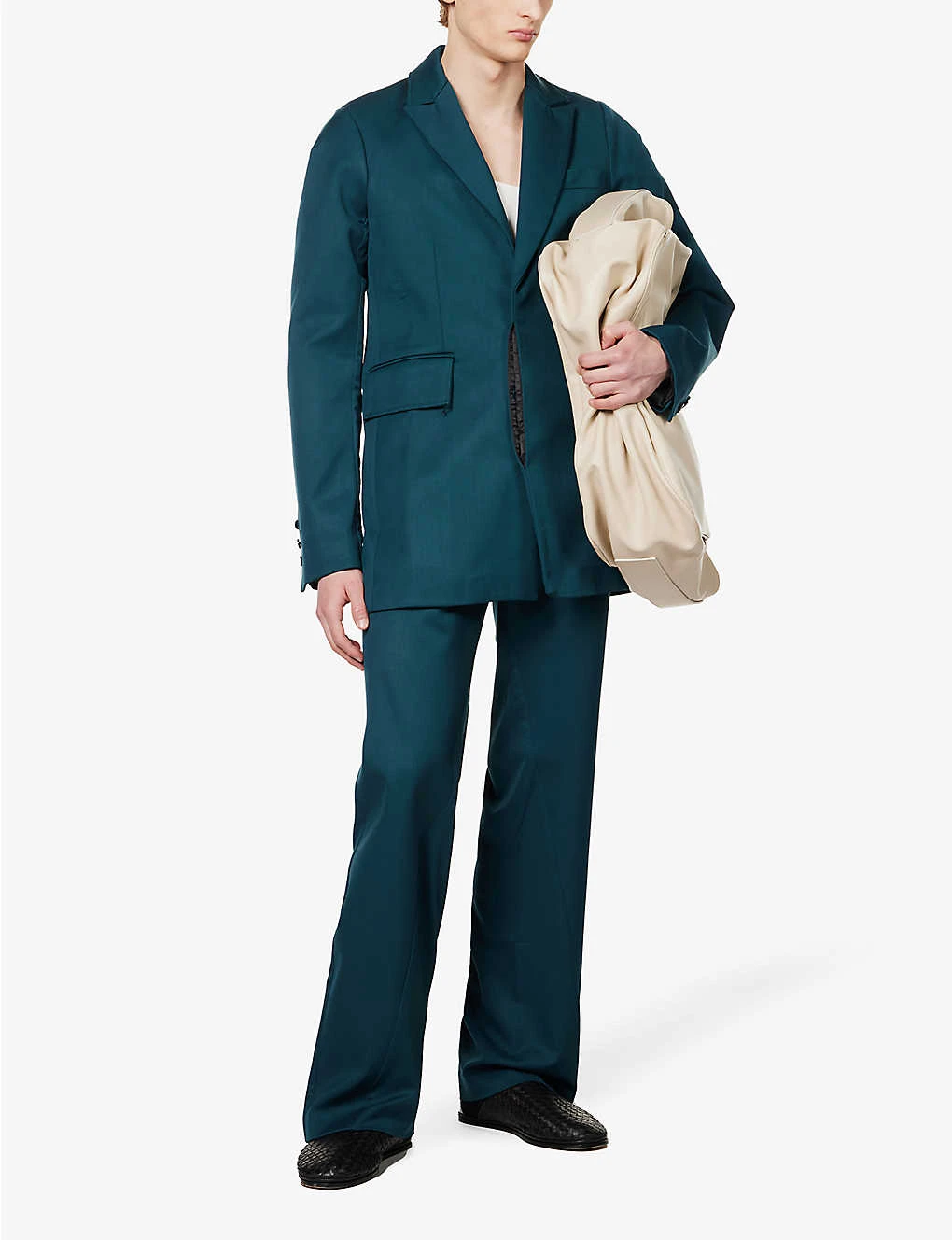 Akiel Padded-shoulder Regular-fit Wool Jacket 4 Akiel Padded-shoulder Regular-fit Wool Jacket - Image 2