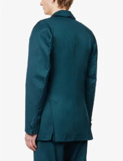 Akiel Padded-shoulder Regular-fit Wool Jacket 11 Akiel Padded-shoulder Regular-fit Wool Jacket -Selfidges Launches R04144195 FORESTGREEN ALT03