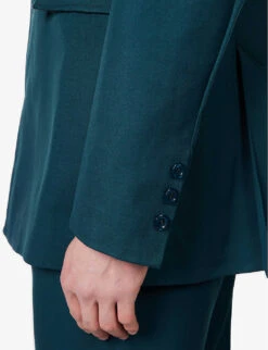 Akiel Padded-shoulder Regular-fit Wool Jacket 12 Akiel Padded-shoulder Regular-fit Wool Jacket -Selfidges Launches R04144195 FORESTGREEN ALT04