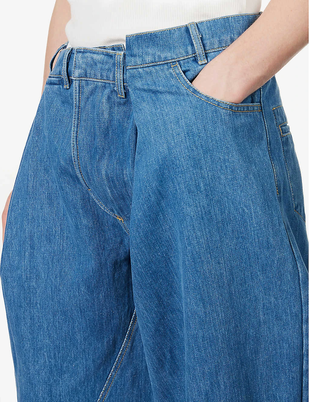 Shift Wide-leg Relaxed-fit Recycled Denim And Polyester–blend Jeans 8 Shift Wide-leg Relaxed-fit Recycled Denim And Polyester–blend Jeans - Image 6