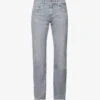 7 For All Mankind Standard Left Hand Seven Mile Mid-rise Straight-leg Stretch-denim Jeans