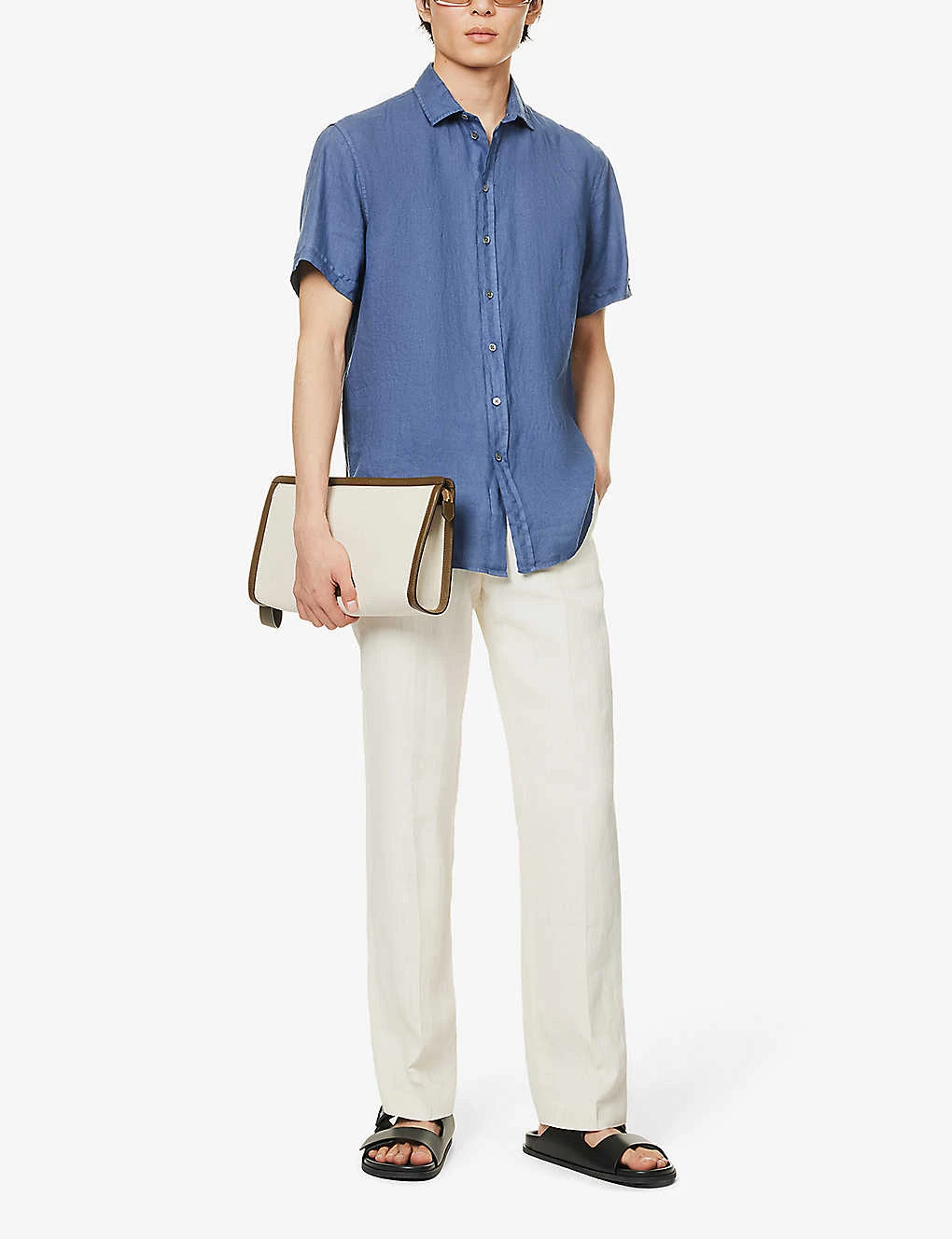 Emporio Armani Regular-fit Linen Shirt 4 Emporio Armani Regular-fit Linen Shirt - Image 2