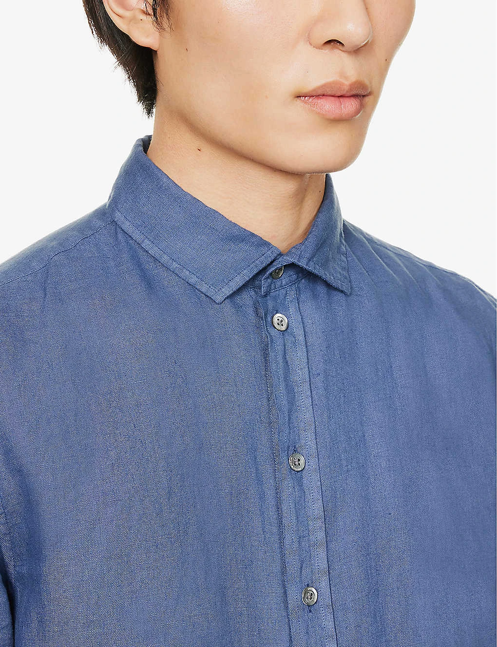 Emporio Armani Regular-fit Linen Shirt 7 Emporio Armani Regular-fit Linen Shirt - Image 5
