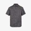 Emporio Armani Micro-dotted Pattern Woven Shirt -Selfidges Launches R04145231 NAVYXBCO M