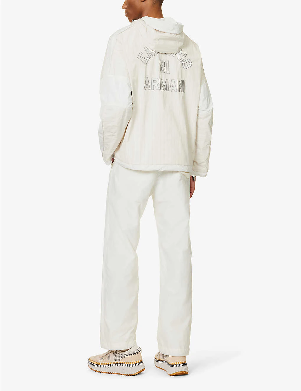 Emporio Armani Stripe-pattern Exposed-seams Shell Jacket 4 Emporio Armani Stripe-pattern Exposed-seams Shell Jacket - Image 2