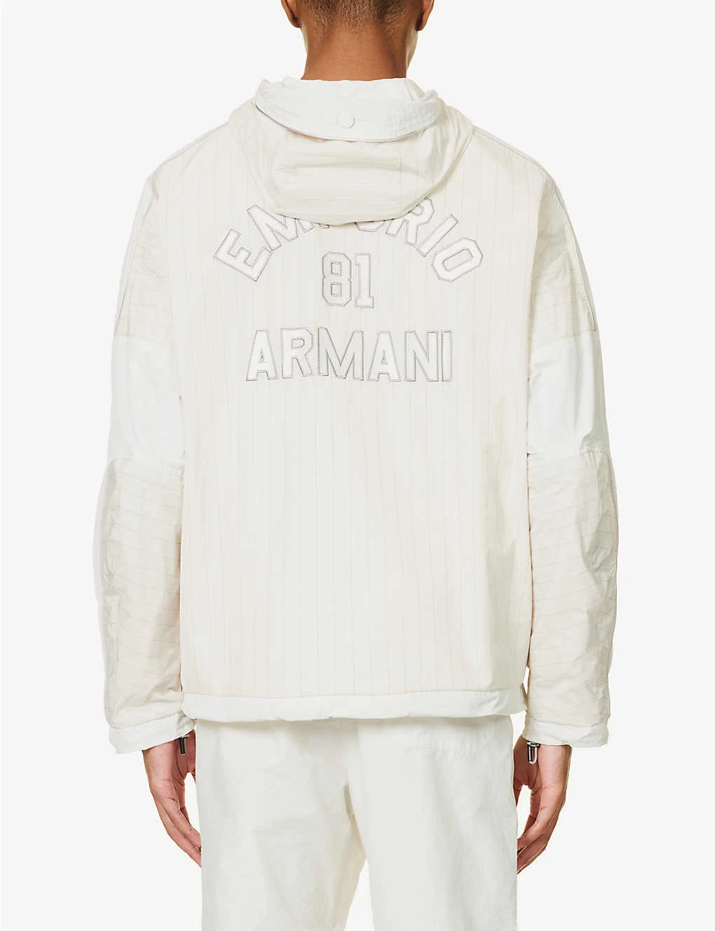 Emporio Armani Stripe-pattern Exposed-seams Shell Jacket 6 Emporio Armani Stripe-pattern Exposed-seams Shell Jacket - Image 4