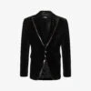 DSQUARED2 Single-breasted Sequin-trim Velour Jacket -Selfidges Launches R04145471 BLACK M